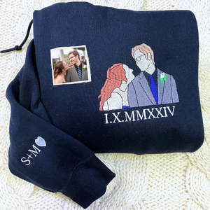 Sweat-shirt à capuche brodé personnalisé «Mais je t'aime, je t'aime», cadeaux de Saint-Valentin tricotés pour l'automne et l'hiver - Product Image 5