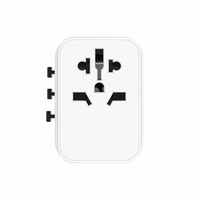 Soket listrik Adaptor, teknologi terbaru soket listrik Universal, pengisi daya perjalanan seluruh dunia, Adaptor daya 3 Tipe C dan 2 port Usb Multi Plug