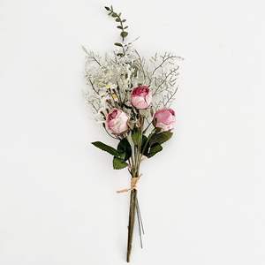 Bouquet de roses et de marguerites artificielles en soie, haute simulation, décoration intérieure, accessoires de mariage - Product Image 5