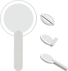 Портативное компактное светодиодное зеркало для ресниц с индивидуальным логотипом, маленькое складное дорожное косметологическое зеркало с подсветкой - Product Image 1