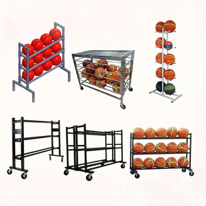 Carro de almacenamiento de pelotas de baloncesto de grado comercial para instalaciones de entrenamiento profesional - Product Image 1