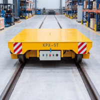 Chariot de transfert électrique motorisé sur rail, marque Anbo, personnalisé, capacité de 5 à 30 tonnes, pour machines lourdes d'usine sidérurgique