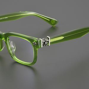 Plat rectangulaire à la mode vert écaille <span class=keywords><strong>de</strong></span> tortue jeune acétate coloré mode coréenne lunettes <span class=keywords><strong>de</strong></span> Prescription cadre lentille <span class=keywords><strong>de</strong></span> lunettes - Product Image 3