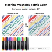 Ensemble de stylos marqueurs textiles personnalisés, 20 couleurs, imperméables, permanents, pour dessin sur tissu, t-shirt, art textile