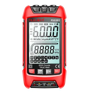 Mini Portable Smart Digital Multimeter with Test Probe Leads AC/DC Voltage Current Resistance Capacitance Multimeter Tester