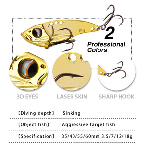 Señuelo de Pesca Luya VIB 3.5/7/12/18g, Señuelo Duro de Metal con Lentejuelas, Simulación de Movimiento - Product Image 2