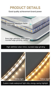 Wholesale LED Light Smart Bathroom Mirror Makeup Intelligent Mirror For Barber <span class=keywords><strong>Shop</strong></span> - Product Image 5