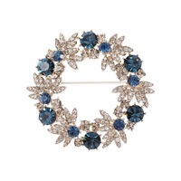 Yiwu Usine Lumière De Luxe Tempérament Fleur Guirlande Broche Conception À La Mode Plein Diamant Costume Pin