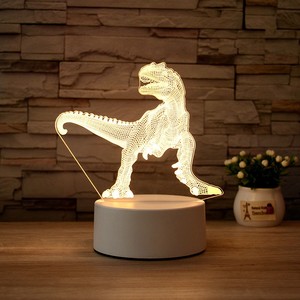 Ventes chaudes, directement de l'usine, veilleuse LED <span class=keywords><strong>licorne</strong></span>, lampe en forme d'aile 3D avec télécommande, motif de dinosaure pour la chambre des enfants, cadeau - Product Image 5