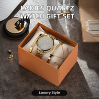 Luxuriöse Damen-Analoguhr mit Miyota-Uhrwerk, Charm-Armband und Armband-Set in Geschenkbox