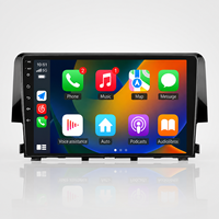 Pour Honda Civic 2016, autoradio, lecteur DVD, écran, Android Auto, GPS, navigation, système multimédia, Bluetooth, affichage, unité principale, commande au volant