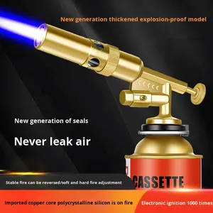 Pistolet à flamme domestique haut de gamme tout en cuivre <span class=keywords><strong>pour</strong></span> brûler les poils de porc, allumeur électronique à <span class=keywords><strong>gaz</strong></span> <span class=keywords><strong>pour</strong></span> <span class=keywords><strong>cartouche</strong></span>, brûleur à or, buse durable, modèle 8803 - Product Image 2