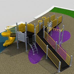 Aire de <span class=keywords><strong>jeux</strong></span> extérieure personnalisée <span class=keywords><strong>pour</strong></span> enfants handicapés en fauteuil roulant toboggan Park Jungle Gym Games - Product Image 1