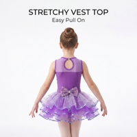 Costume de danse jazz rouge pour filles, robe tutu à paillettes en forme de cœur pour enfants, jupe en tulle superposée scintillante pour Noël et les spectacles sur scène