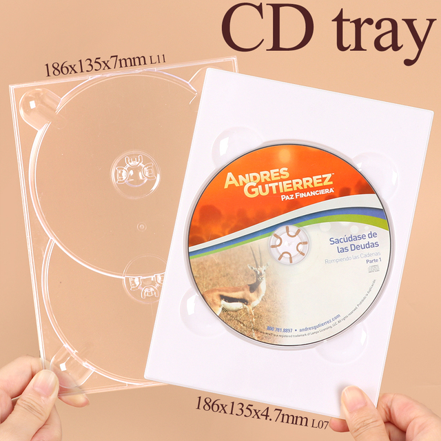 WEISHENG Wholesale A5 Size DVD Digi Tray Clear Single Double Disc CD DVD Blu Ray Digipak Tray Replacement Media Disc Holder