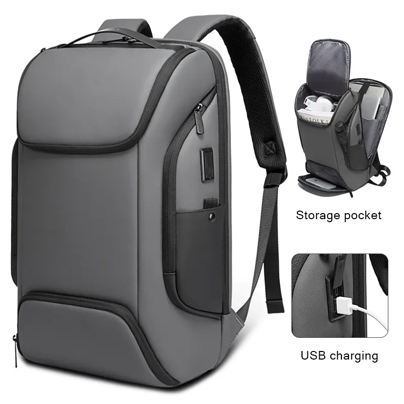 กระเป๋าเป้อัจฉริยะสำหรับเดินทาง,กระเป๋าเป้อเนกประสงค์สำหรับผู้ชายกระเป๋าเป้ธุรกิจกระเป๋าเป้เดินทางแล็ปท็อปพร้อมพอร์ตชาร์จ USB