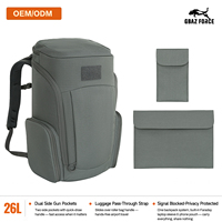 Sac à dos tactique GAF 500D en nylon 26L avec protection de la vie privée, sac Faraday CCW, pochette pour ordinateur portable RFID, pochette pour téléphone, ensemble avec fermeture éclair