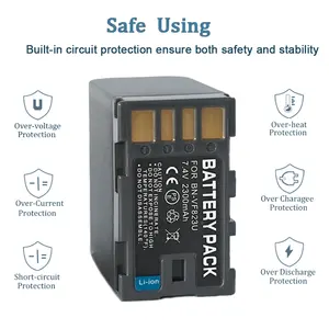 Batterie rechargeable pour caméra BN-VF823 BN-VF808 VF818 pour caméscopes GR-D720D740D790D850D875DA30GZ-X900HD300HM1HD5GS-TD1 - Product Image 6