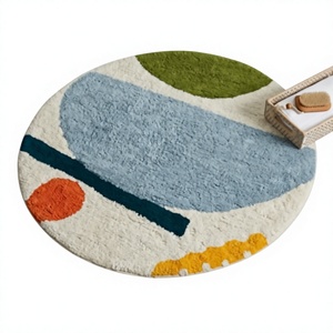Tapis de bain en coton tufté sur mesure de luxe, ultra doux, antidérapant, écologique, à motif floral, attrayant, fabriqué à la machine - Product Image 1