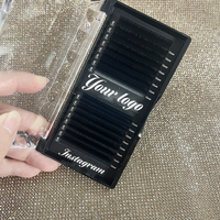 Extensions de cils en cachemire et velours mat, 0.03 0.05, avec logo personnalisé, base souple, marque privée, pour la création facile de fans, vente en gros