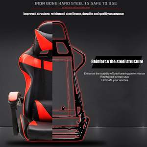 Asientos de carreras de carbono con luz LED más baratos, Silla Rgb, consola de videojuegos, silla para juegos con altavoz Bluetooth y reposapiés - Product Image 5