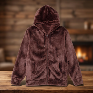 Men Solid Knitted Zipper Tops with Hooded Sports Cardigan Casual <b>Oversized</b> Fit Winter <b>Hoodie</b> - Product Image 4