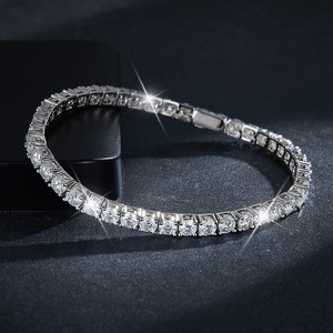 All <b>Fashions</b> Wholesale 4mm Moissanite Gemstone <b>Bracelet</b> Unisex Religious Trendy Style Wedding and Party for Women - Product Image 3