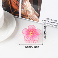 Pince à cheveux artisanale en acrylique RTS-2, motif fleur de prunier, pour femme, idéale pour les fêtes et le quotidien