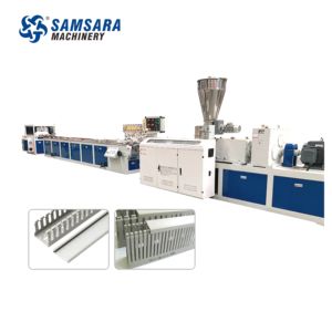 SPC zucchini LVT lantai pipa PVC profil PE GMT lantai PVC papan dinding ekstrusi garis mesin - Product Image 3