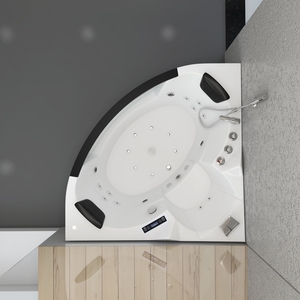 <span class=keywords><strong>Vasca</strong></span> da Bagno Idromassaggio da Interno Vipor Connor a Ventaglio con Scanalature, Rubinetteria e <span class=keywords><strong>Vetro</strong></span> - Product Image 4
