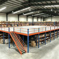HONGXIN Étagère de mezzanine robuste et personnalisable en acier laminé à froid, sans boulons, avec revêtement en poudre et protection anticorrosion, réglable