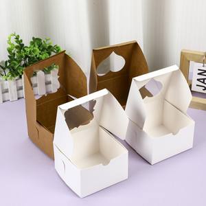 Boîtes à gâteaux Kraft 4x4x4 pouces pour pâtisseries, desserts, gâteaux, tartes, beignets, macarons - Product Image 6