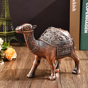 <span class=keywords><strong>Cendrier</strong></span> en métal de chameau pour la maison salon rétro bureau avec couvercle anti-cendres volantes souvenir de voyage grand <span class=keywords><strong>cendrier</strong></span> - Product Image 2