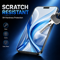 Protection d'écran en verre trempé 2.5D de qualité supérieure pour iPhone 18 Pro, compatible 18/17, HD transparent, dureté 9H, ultra-fin, anti-choc, anti-rayures