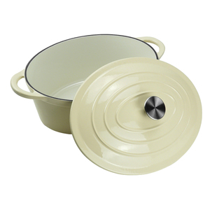 <span class=keywords><strong>Cocotte</strong></span> <span class=keywords><strong>en</strong></span> <span class=keywords><strong>fonte</strong></span> émaillée robuste avec couvercle, compatible four, pour la cuisson du pain et des plats mijotés - Product Image 3