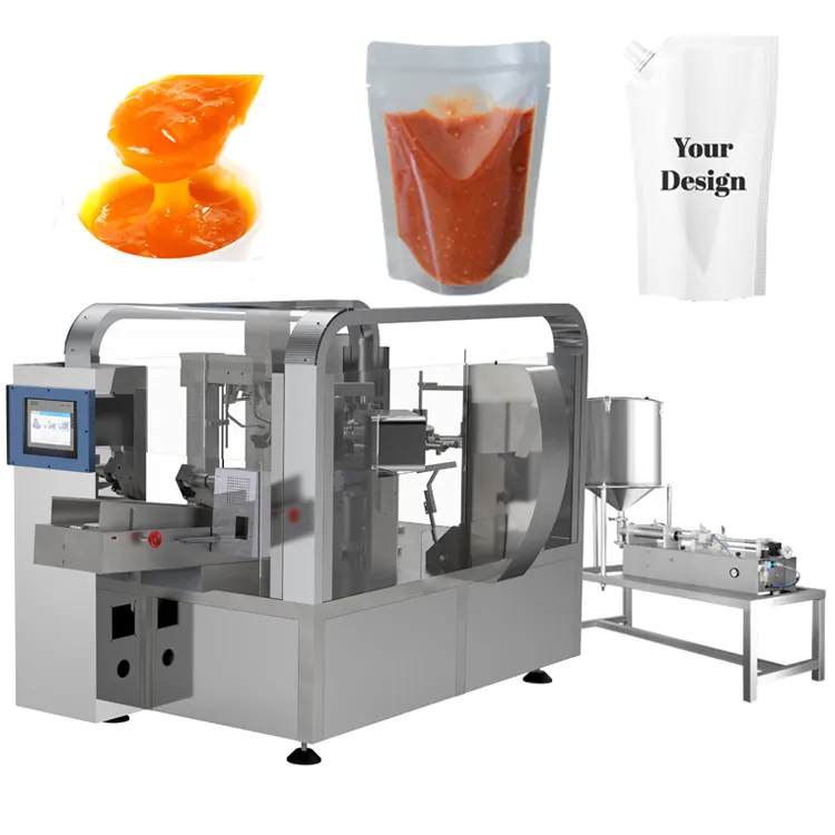 Rotary Automatic Premade Bag Standing Pouch Edible Oil Vertical Film Sealing Packaging Machinery