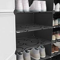 2025 Offre Spéciale moderne anti-poussière multicouche écologique en plastique étanche pliable étagère à chaussures armoire de rangement pour maison de location