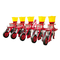 Semoir à maïs monté à 4 rangs avec boîte de vitesses, machine agricole de haute précision pour la plantation du maïs