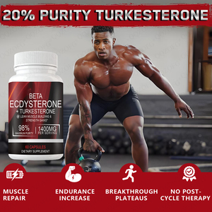 Compléments alimentaires à marque privée 1400 mg 98% bêta-ecdystérone et 20% turkesterone pour la masse musculaire, la force, la synthèse protéique, 60 capsules - Product Image 5