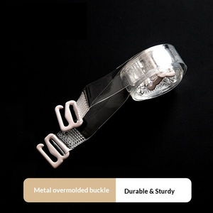 Cinghie per <span class=keywords><strong>Reggiseno</strong></span> Invisibili <span class=keywords><strong>Trasparenti</strong></span> Allargate Opache Regolabili Antiscivolo Accessori per Biancheria Intima - Product Image 3