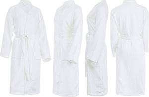Albornoz de Spa de Lujo para Hotel, de Felpa Coral Blanca, Suave, Reciclable, de Algodón, con Logotipo Personalizado, Empaque a Granel para Mujer y Uso Doméstico - Product Image 4