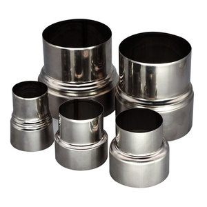 Thép không gỉ giảm cho bếp gỗ, một số kích cỡ có sẵn, ống chịu nhiệt cho nề (60mm/50mm) - Product Image 1