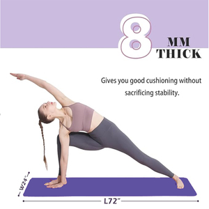 <span class=keywords><strong>Tapis</strong></span> <span class=keywords><strong>de</strong></span> <span class=keywords><strong>yoga</strong></span> <span class=keywords><strong>violet</strong></span> <span class=keywords><strong>de</strong></span> qualité supérieure <span class=keywords><strong>de</strong></span> 8mm d'épaisseur, matériau TPE haute densité avec logo personnalisé et couleur, <span class=keywords><strong>tapis</strong></span> écologique haute résilience - Product Image 5