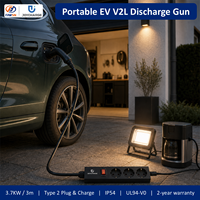 Nouvel adaptateur de charge domestique JOYCHARGE Camping V2L Type 2 3,7 kW EV vers maison avec interrupteur de prise IP54, câble de 3 m, prise allemande