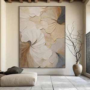 Cuadro grande con marco floral, arte abstracto, pintura al óleo texturizada elegante hecha a mano, pintura decorativa para sala de estar, pintura en lienzo <span class=keywords><strong>3D</strong></span> - Product Image 6