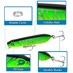 Leurres <span class=keywords><strong>de</strong></span> pêche Topwater crayon <span class=keywords><strong>Popper</strong></span> leurres <span class=keywords><strong>de</strong></span> pêche en plastique, appât crayon <span class=keywords><strong>de</strong></span> marche, <span class=keywords><strong>leurre</strong></span> <span class=keywords><strong>de</strong></span> pêche crayon - Product Image 4