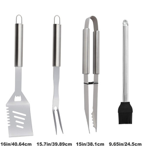 Juego de Herramientas para Barbacoa de Acero Inoxidable con Estuche de Aluminio, Utensilios para Parrilla, para Cocinar al Aire Libre y Acampar - Product Image 2