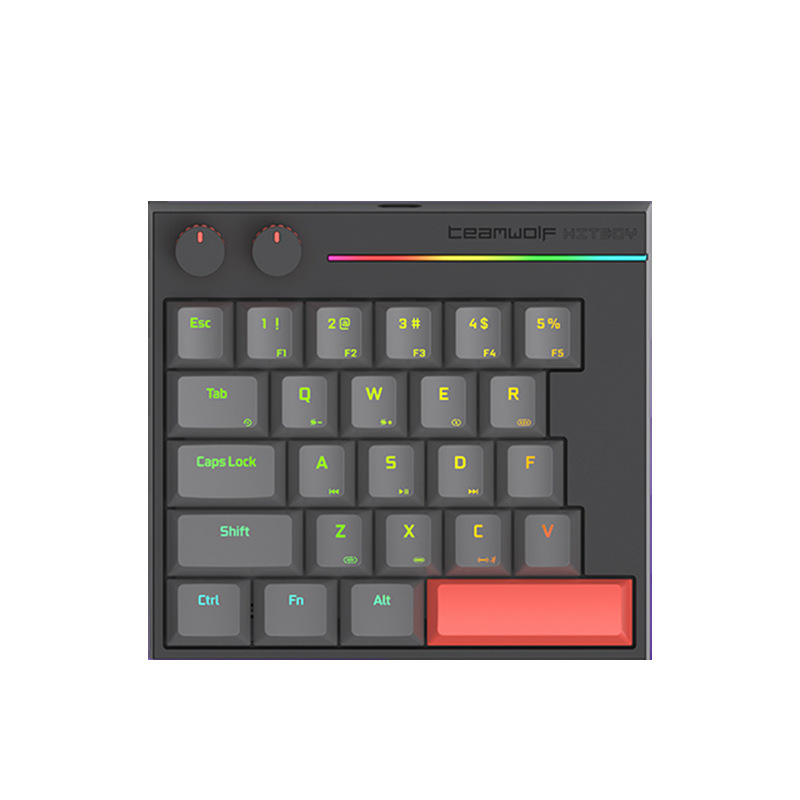 HK25 Mechanical USB Keyboard - 25keys RGB Gaming Keyboard