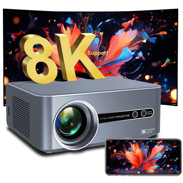 AOKANG 8K Smart Projector Short Throw 3D Auto Keystone Dual Wifi Bt6 Home Cinema High Brightness Wireless Projectors