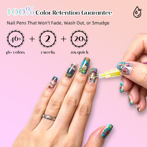 Bút vẽ móng dạng lỏng bán buôn, bộ dụng cụ vẽ móng nghệ thuật chuyên nghiệp, bút đánh bóng bằng nỉ, nhiều màu sắc, bút chăm sóc móng - Product Image 5